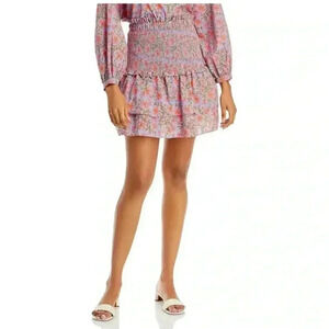 Charina Sarte Womens Botanica Floral Print Smocked Mini Skirt NWT tuckernuck